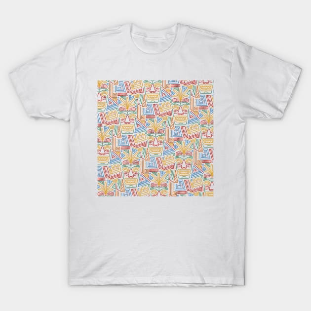 Tropical Hawaiian Mask with Colorful Design Gift T-Shirt by Swimarts